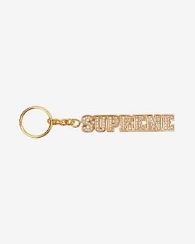 SUPREME BLOCK LOGO GOLD KEYCHAIN