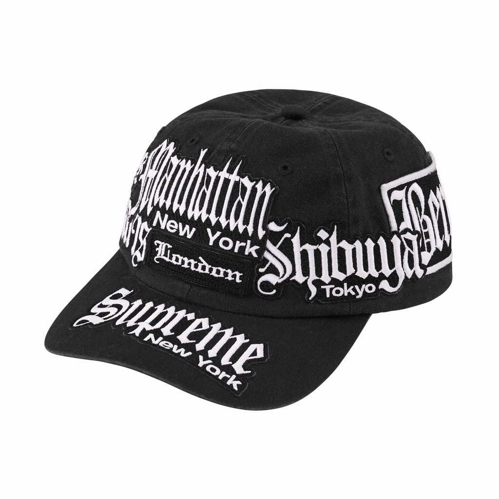 Supreme City Patches 6-Panel Cap - Black