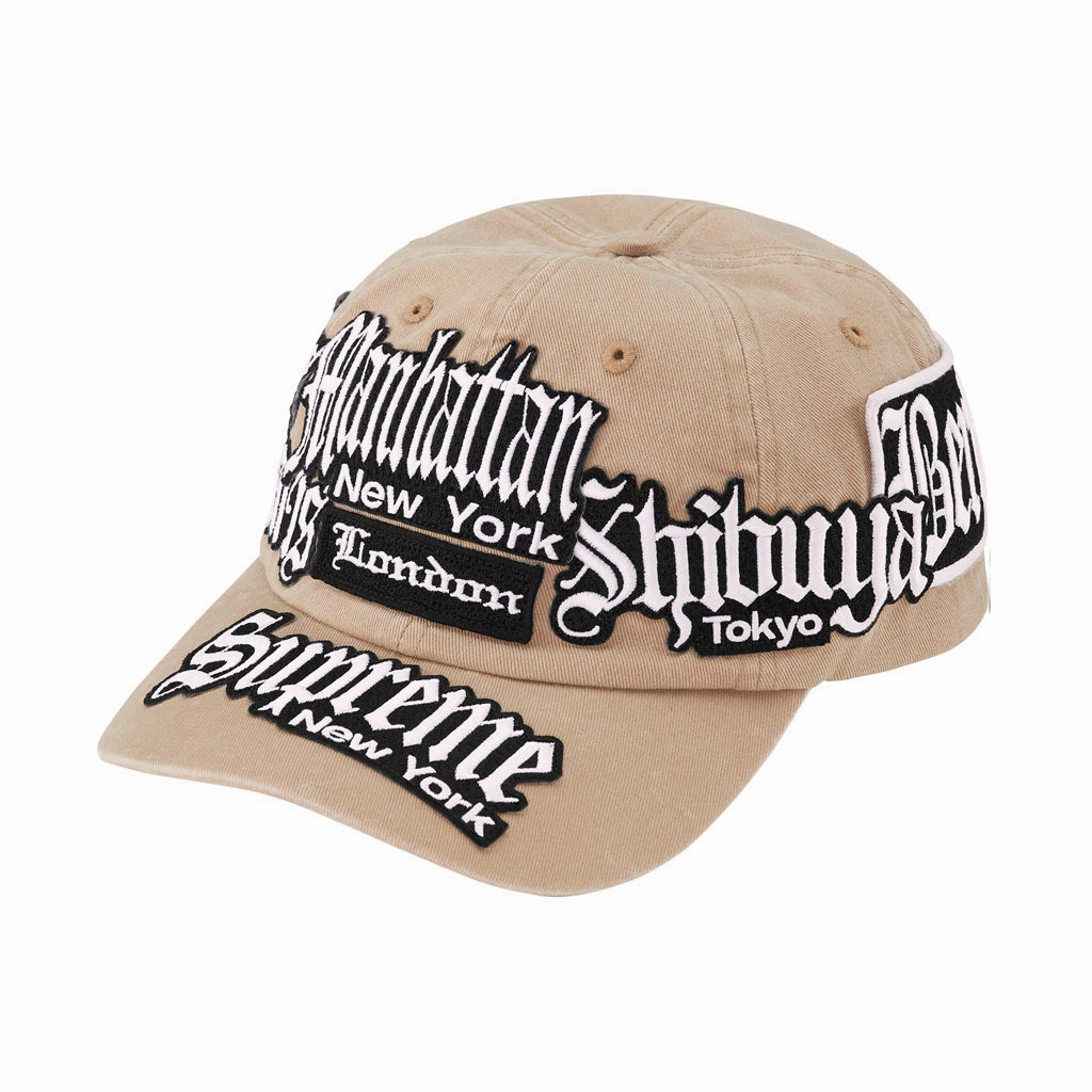 Supreme City Patches 6-Panel Cap - Khaki