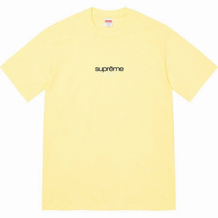 Supreme Classic Logo Tee Yellow 2022