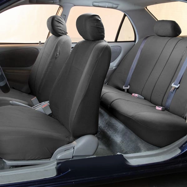 Supreme Cloth Seat Covers - Full Set Charcoal