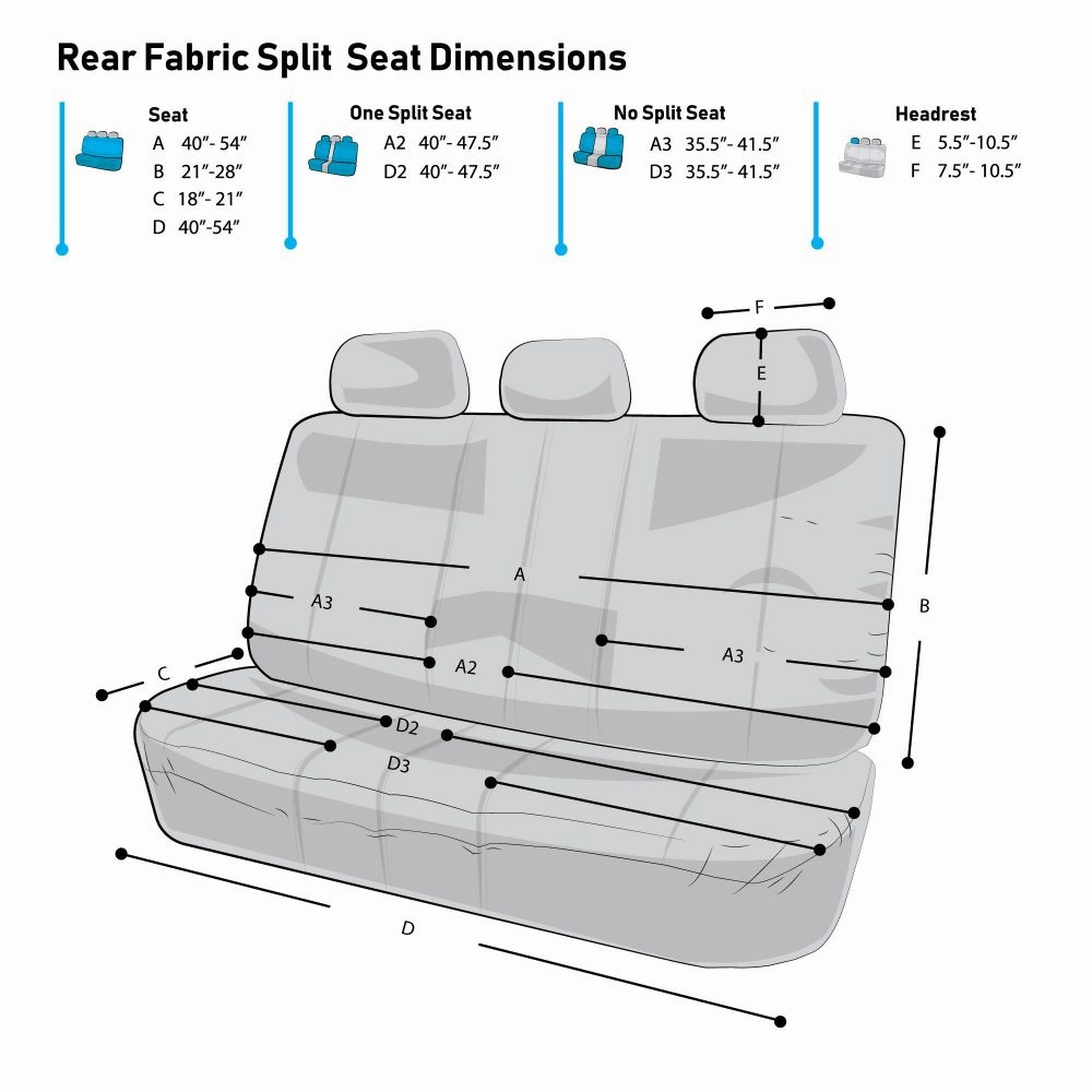 Supreme Cloth Seat Covers - Rear Charcoal