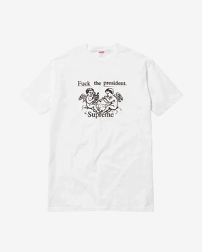 SUPREME FUCK THE PRESIDENT WHITE TEE -