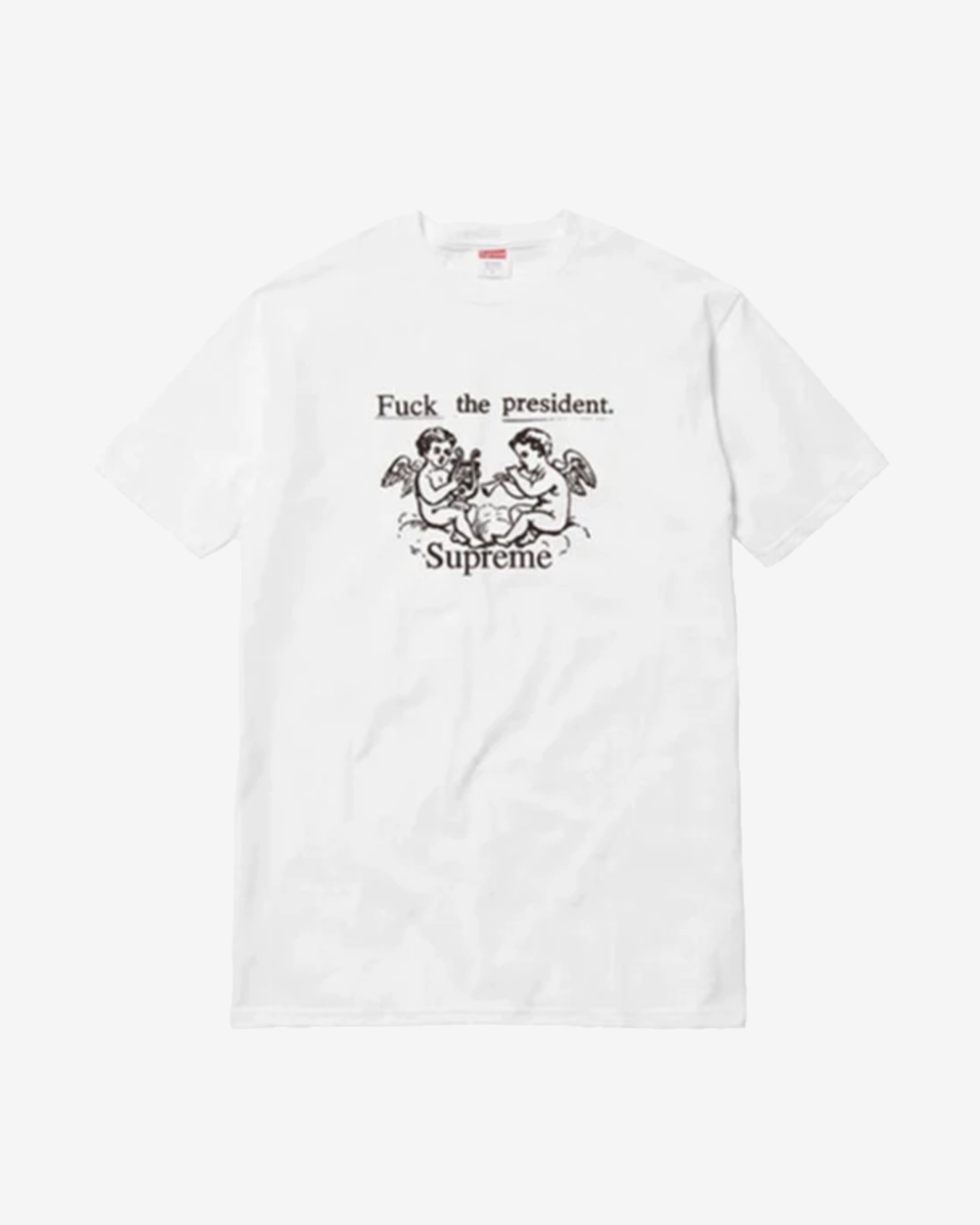 SUPREME FUCK THE PRESIDENT WHITE TEE -