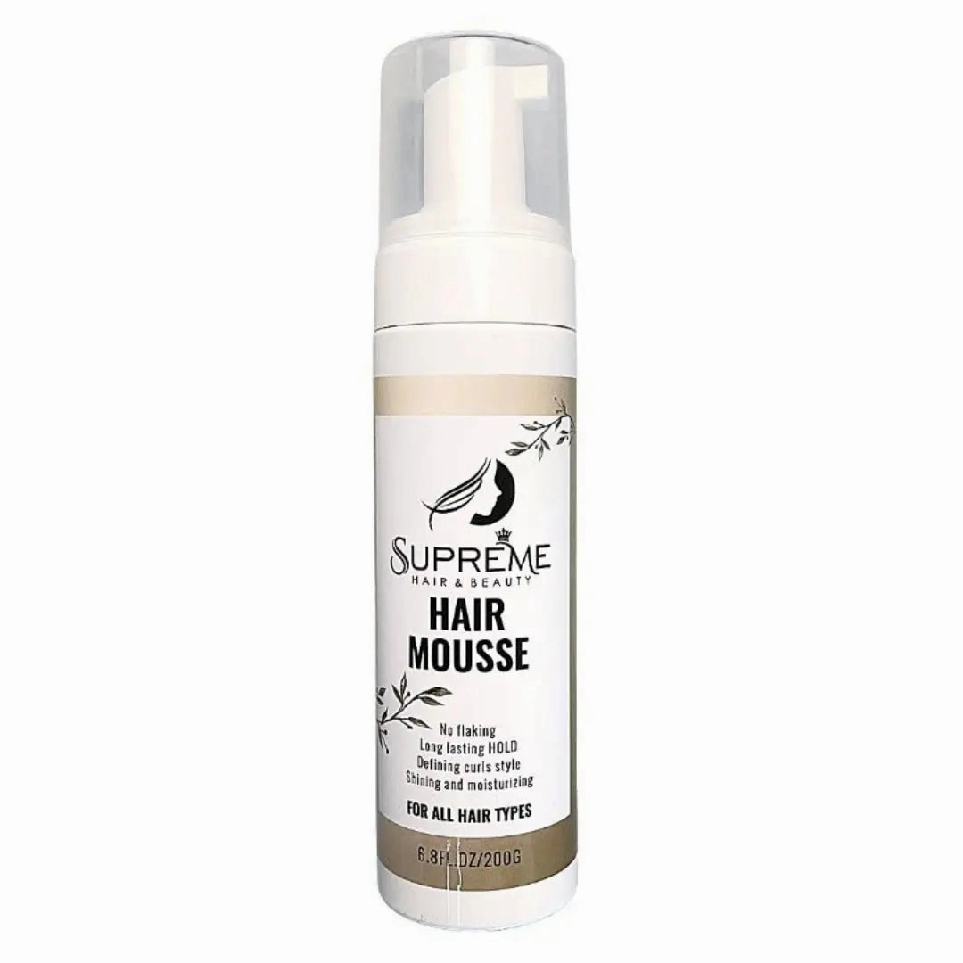 Supreme Hair & Beauty Hair Mousse- No Flaking. Long Lasting Hold. Define Curls - 6.8oz
