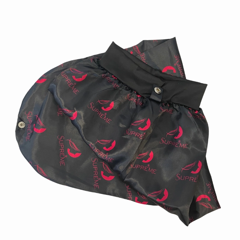 Supreme Hair & Beauty Satin Day & Night EXTRA LONG Reversible 30 Inch Braid Bonnet- Black & Pink