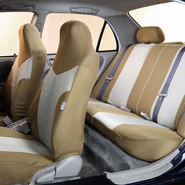 Supreme Twill Seat Covers - Full Set Beige / Tan