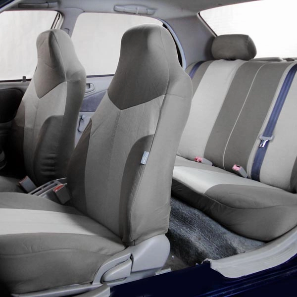 Supreme Twill Seat Covers - Full Set Gray