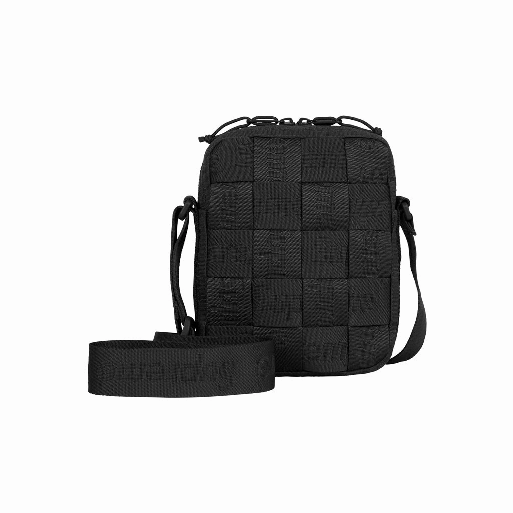 Supreme Woven Shoulder Side Bag - Black