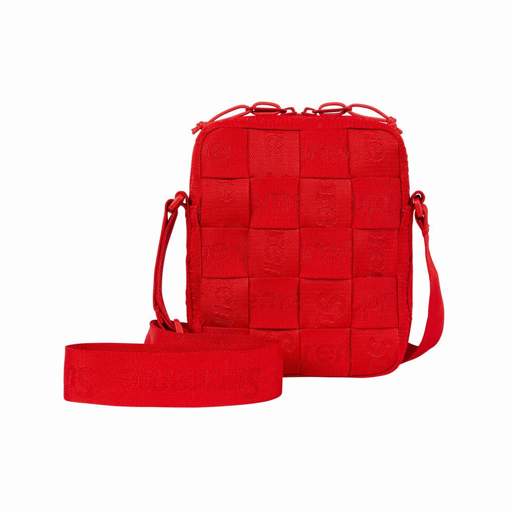 Supreme Woven Shoulder Side Bag - Red