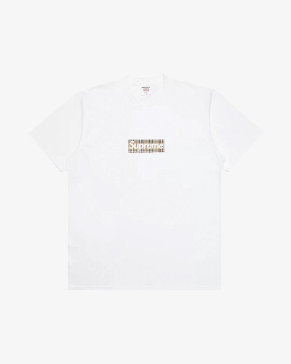 SUPREME X BURBERRY BOX LOGO TEE WHITE