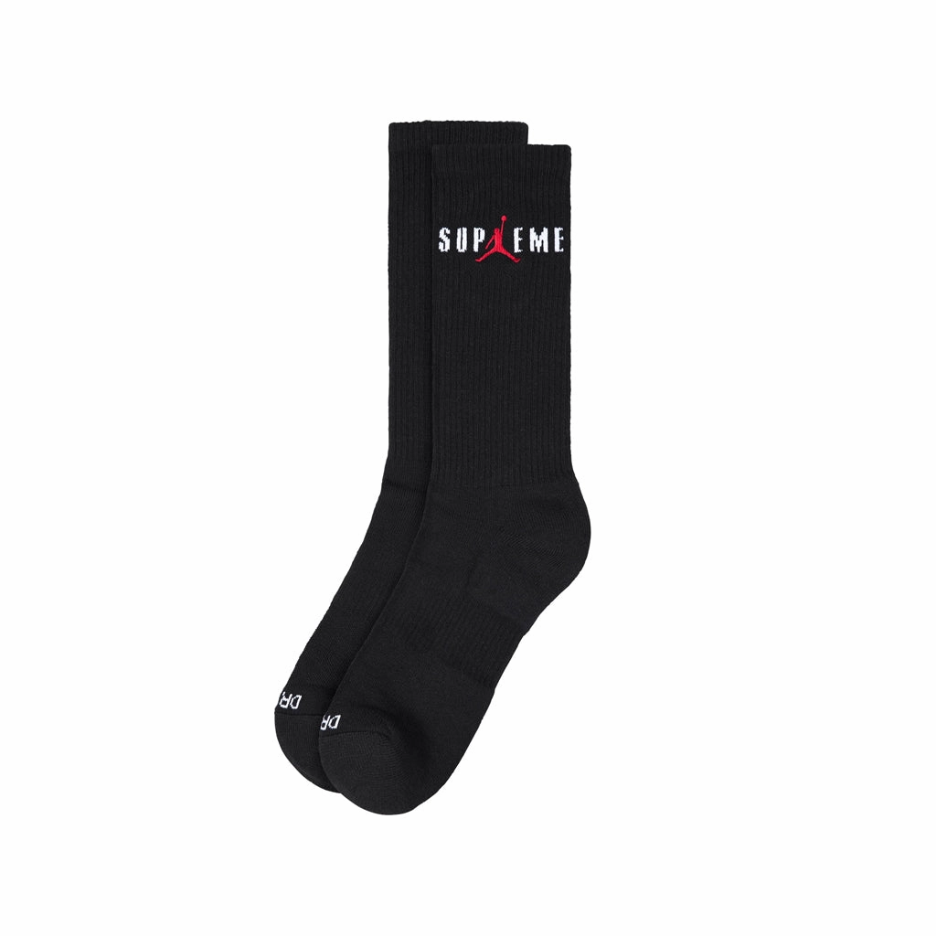 Supreme x Jordan Crew Socks - Black