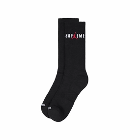 Supreme x Jordan Crew Socks - Black