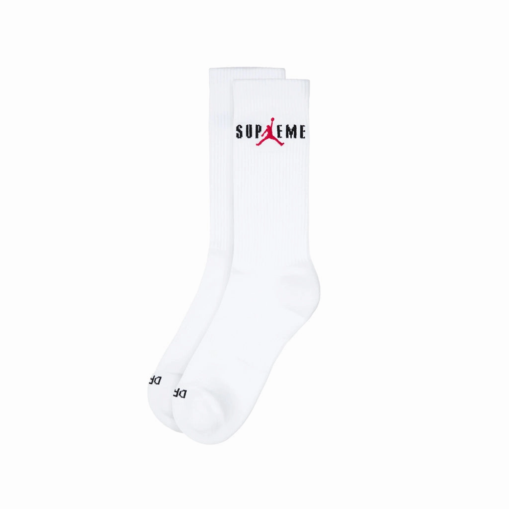 Supreme x Jordan Crew Socks - White