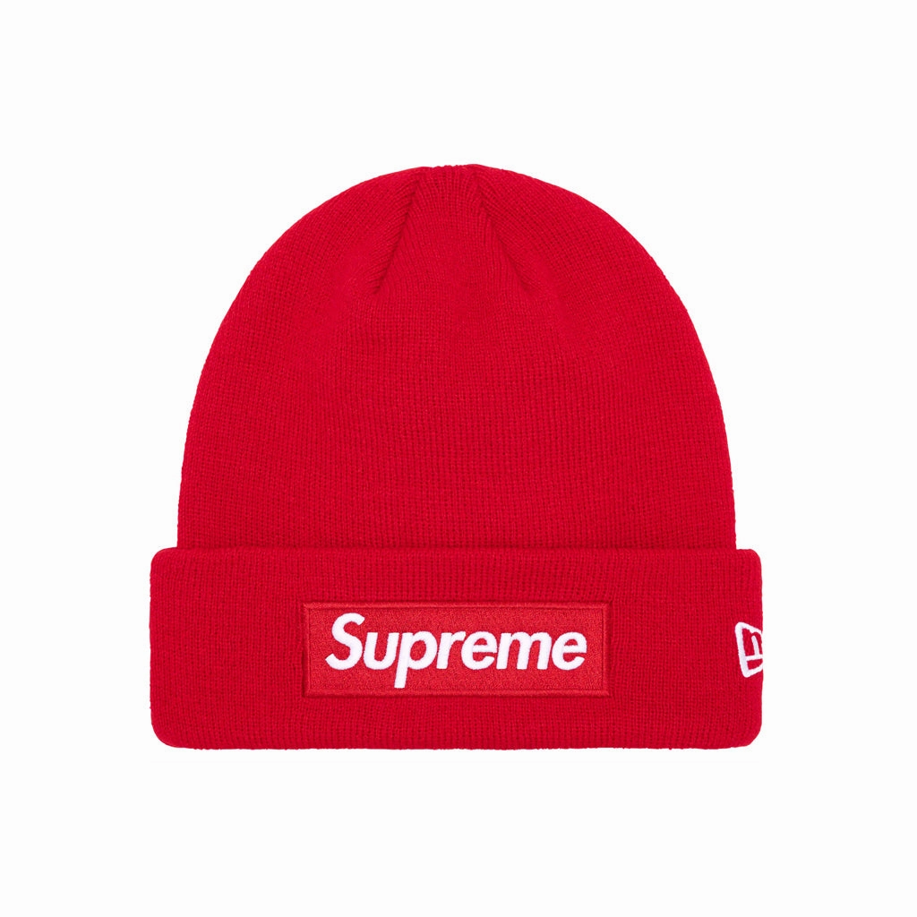 Supreme x New Era Box Logo Beanie – Red