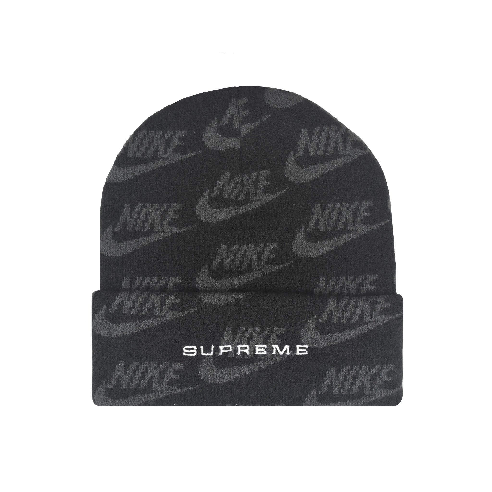 Supreme x Nike Jacquard Logo Beanie - Black