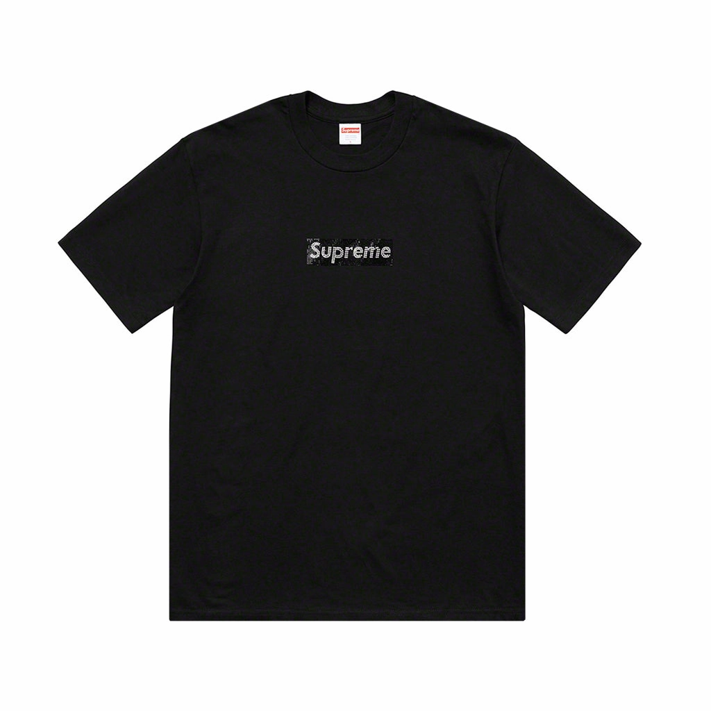 Supreme x Swarovski Box Logo Tee - Black