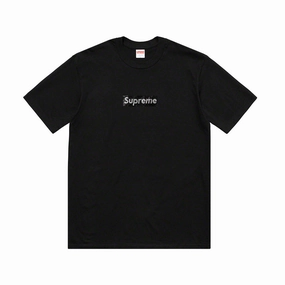 Supreme x Swarovski Box Logo Tee - Black