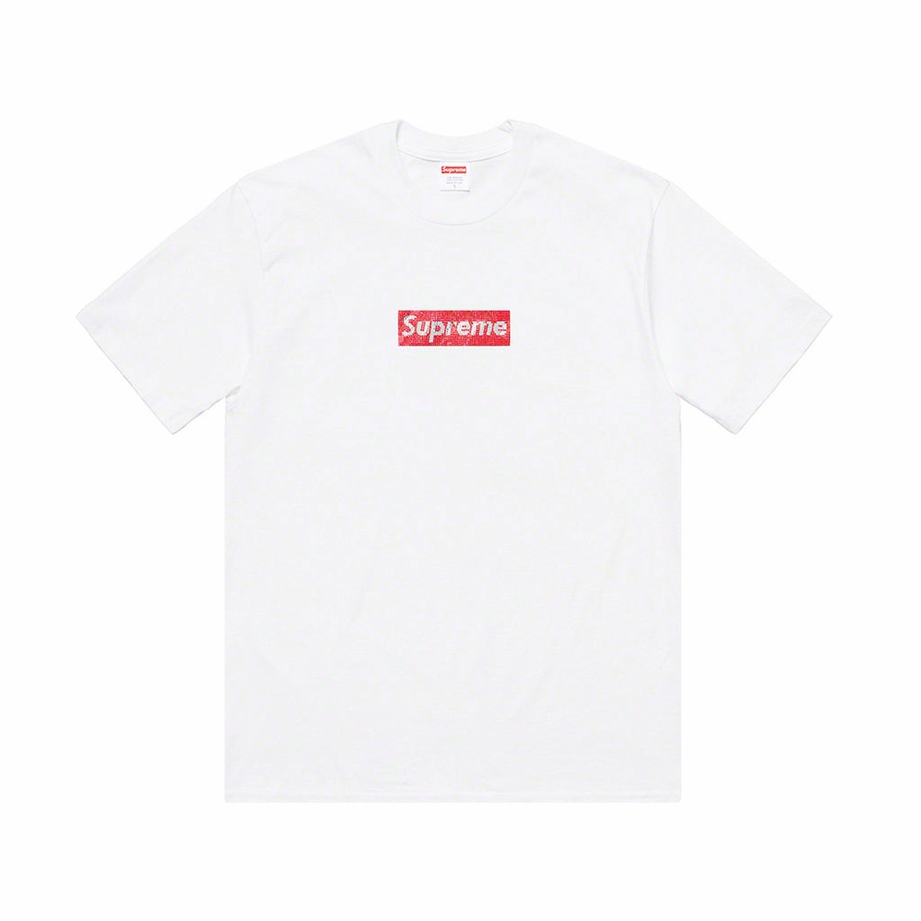 Supreme x Swarovski Box Logo Tee - White