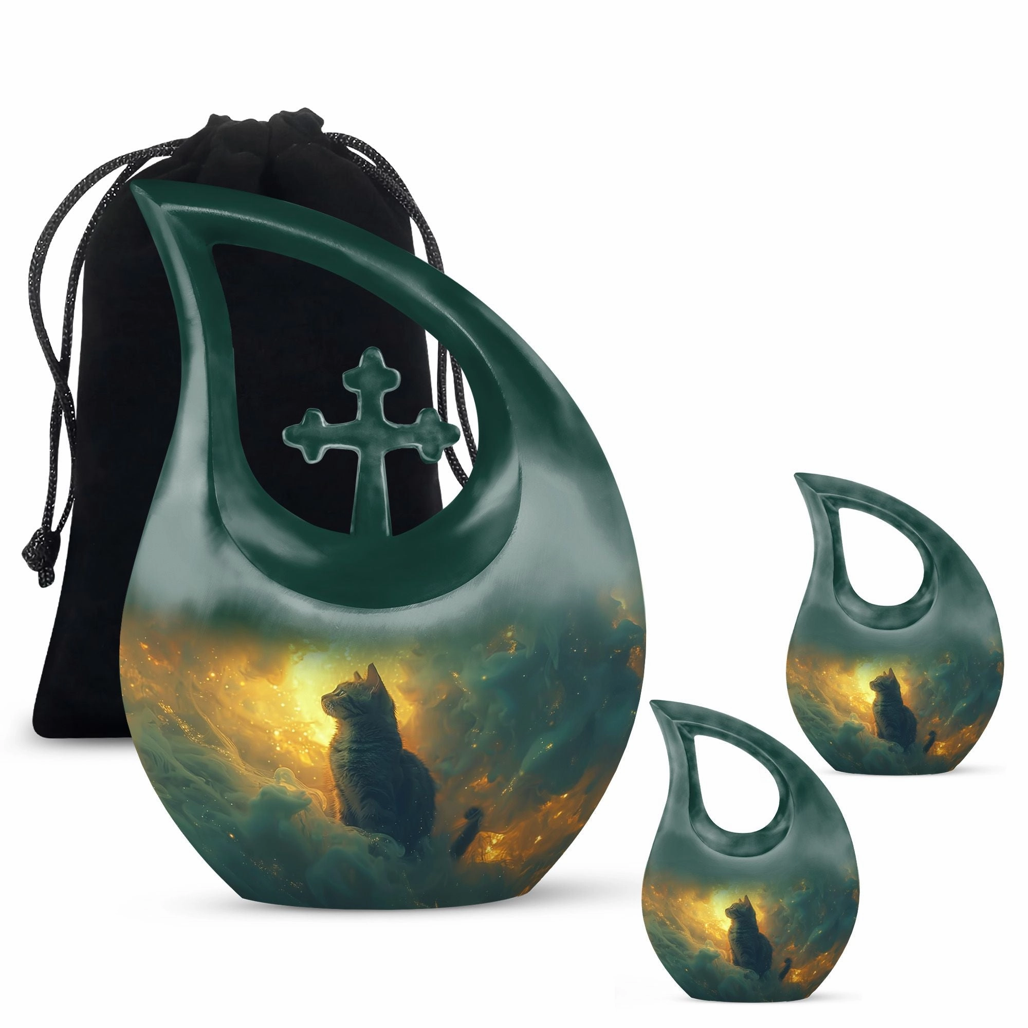 Whiskers Amidst Flames Memorial Extra Large Urn
