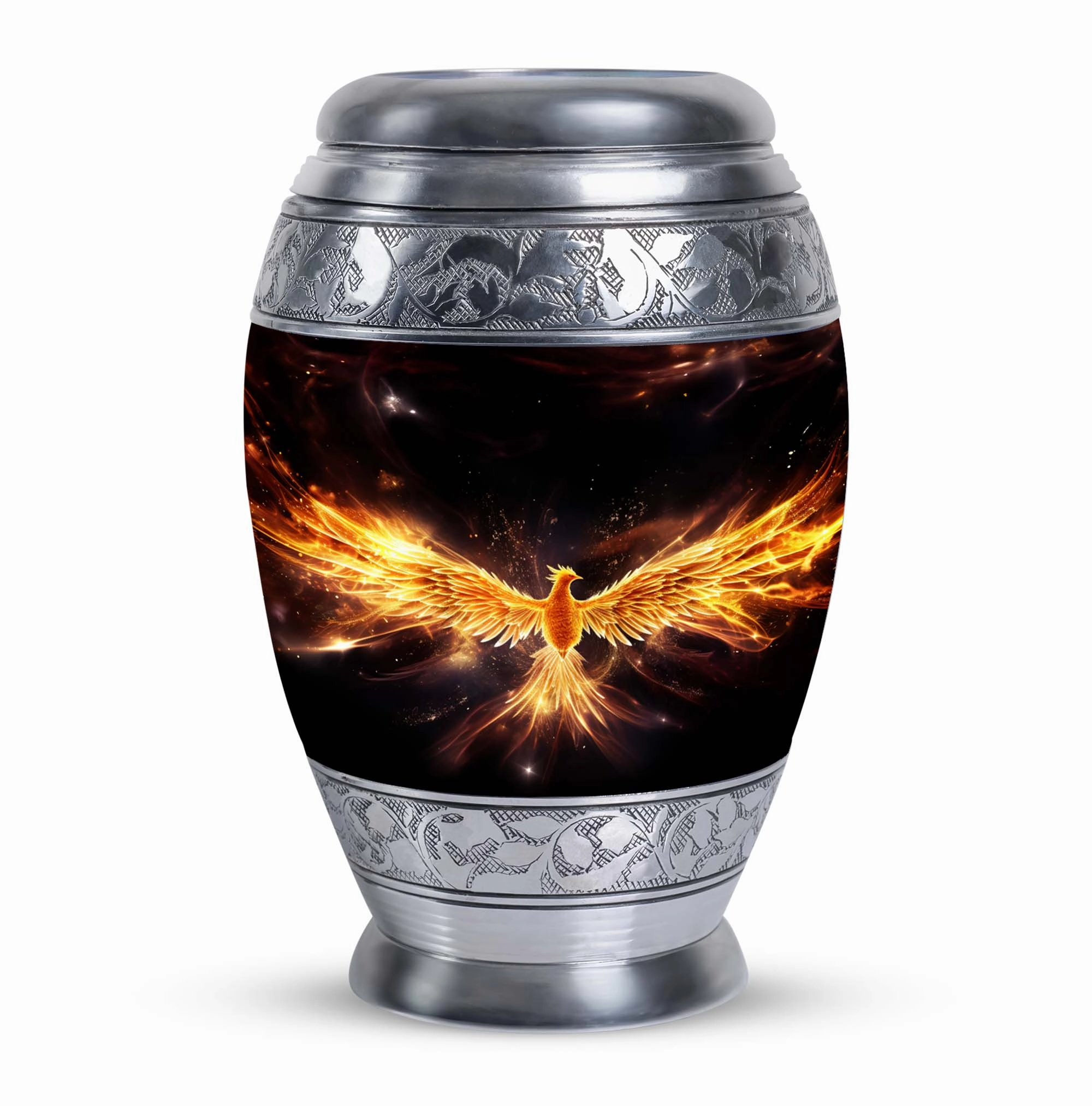 Yellow Phoenix Urn: Supreme Eulogy Edition with Cremation Tribute